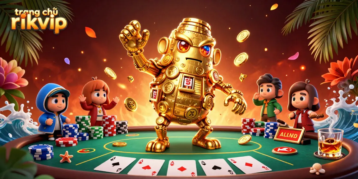 Experience the thrill of gaming at trang chủ rikvip with vibrant 3D animated casino elements.