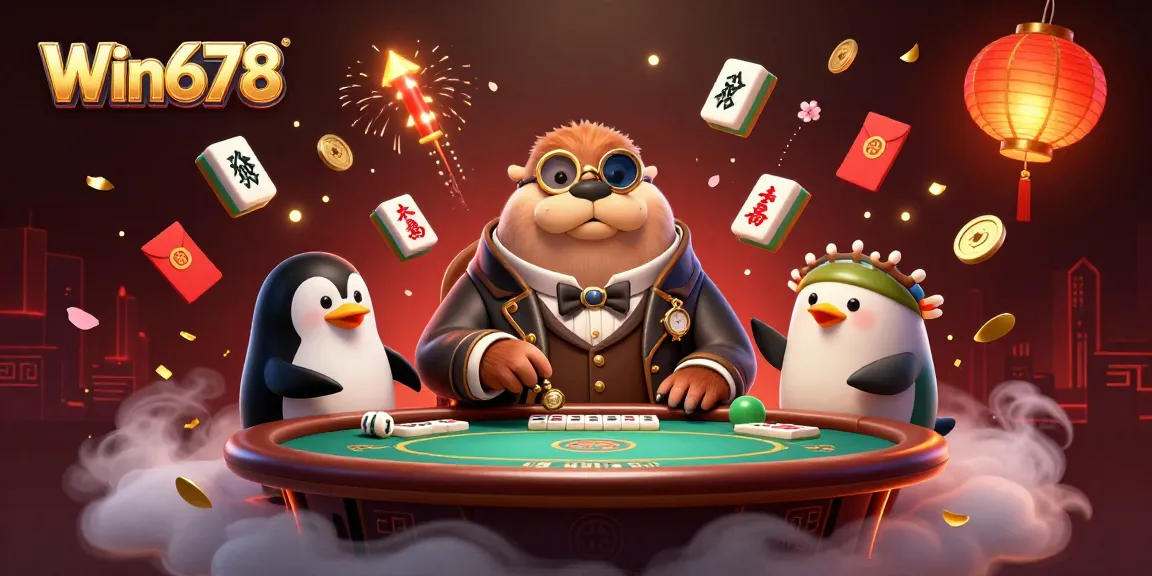 Win678 players bluff at an underwater poker table with vibrant casino elements