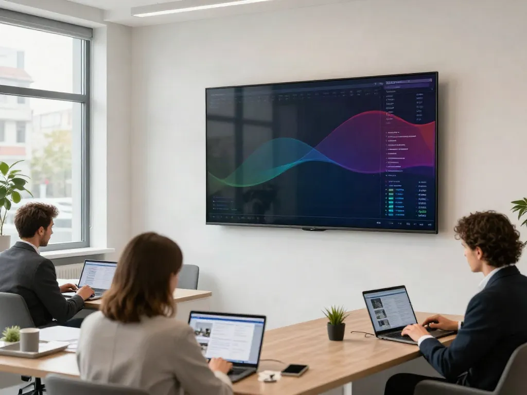 Immobilienmakler Stuttgart diskutieren hochwertige Immobilien mit digitalen Plattformen und Marktanalysen.