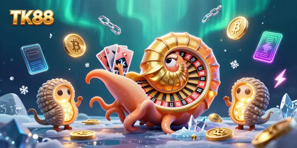 Experience thrilling gaming with TK88 in a magical underwater casino scene
