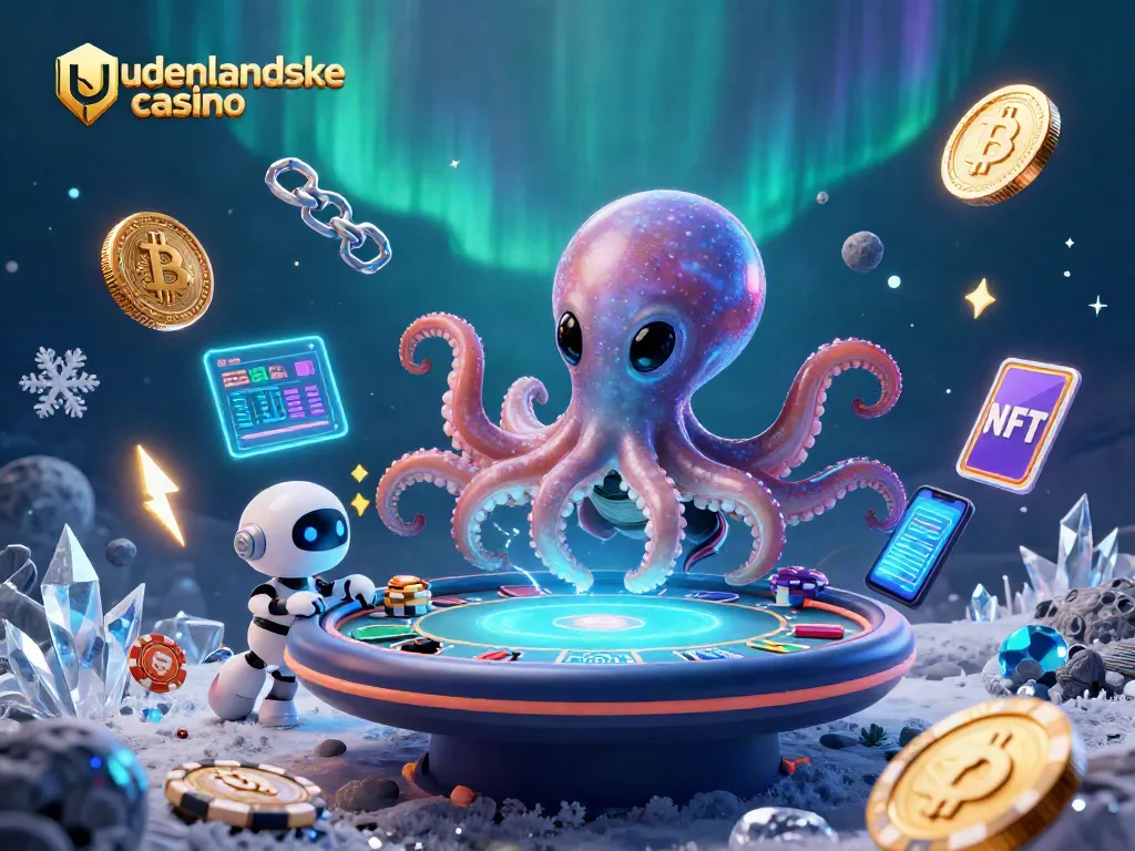Experience the excitement of udenlandske casino with interactive alien-themed poker elements.