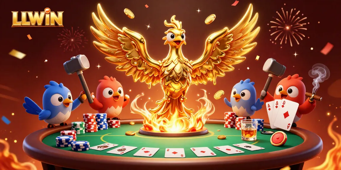 LLWIN enhances your poker game with golden riches and immersive casino elements.