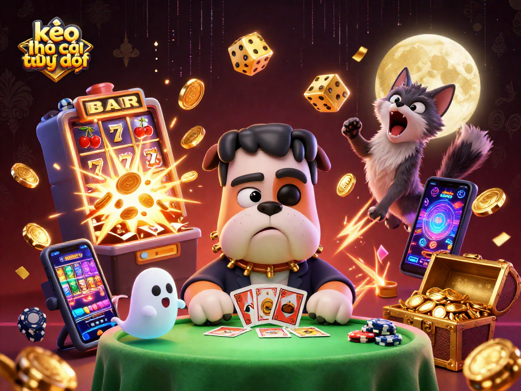 Experience thrilling excitement at kèo nhà cái trực tiếp with iconic characters and dynamic game elements.