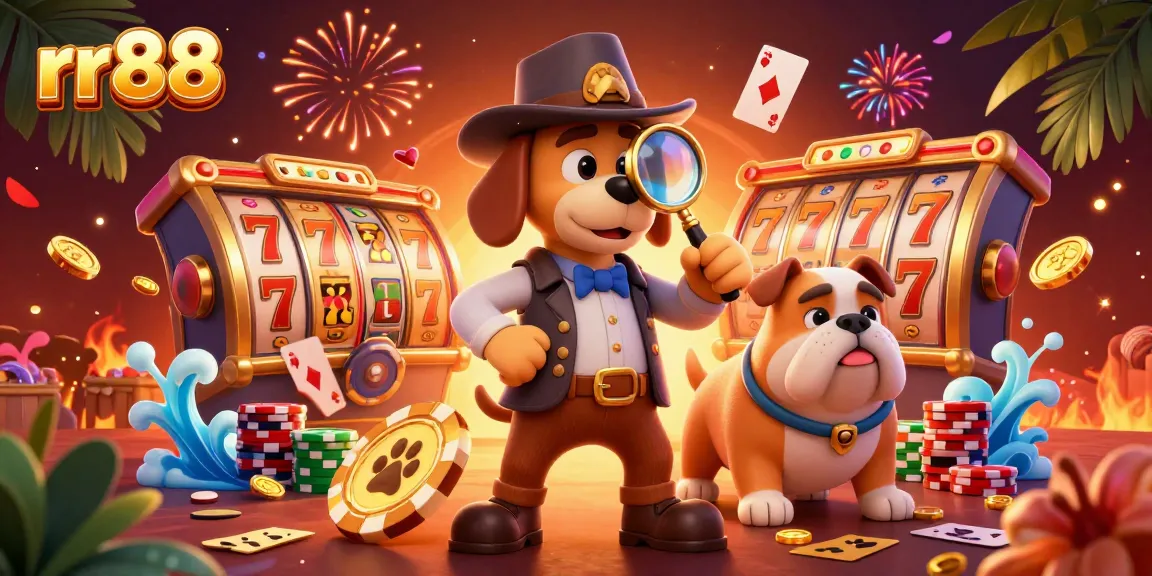 Engage in thrilling gameplay with rr88 featuring captivating slot games and poker chips in a fun 3D scene.
