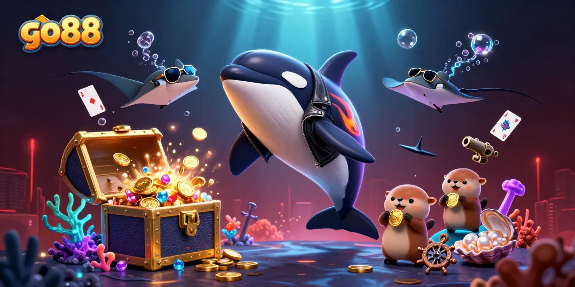 Engage with go88's thrilling underwater adventure featuring vibrant characters and exciting casino elements.