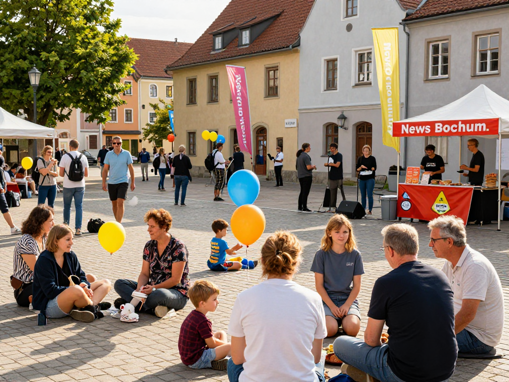 Local community gathering in Bochum highlighting newsbochum's cultural identity.