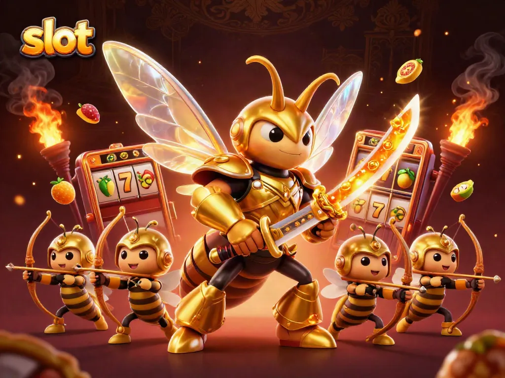 Engage with thrilling slot games featuring a dynamic 3D golden hornet in a samurai outfit and charming bee archers.