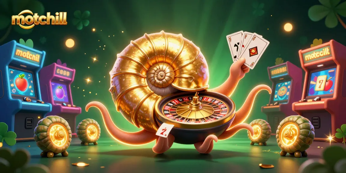 Experience thrilling gameplay with motchill's vibrant casino scene featuring a giant nautilus and dynamic elements.