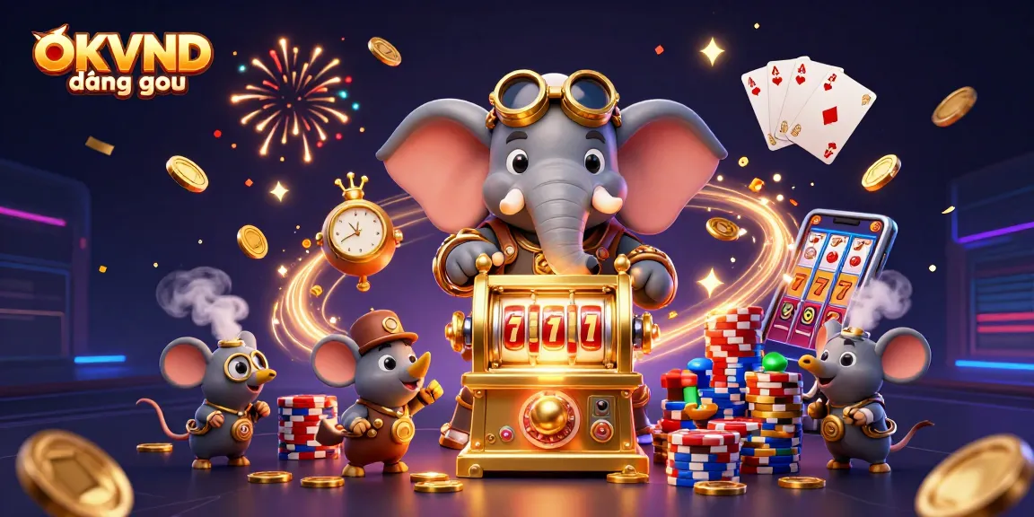 Engage with OKVND đăng nhập for a thrilling casino experience featuring slot machines and vibrant game elements.