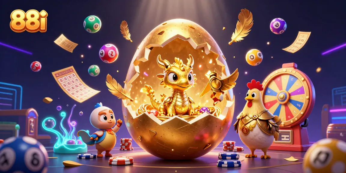 Experience the thrilling world of 88i with a dazzling scene of a golden dragon amidst casino treasures.