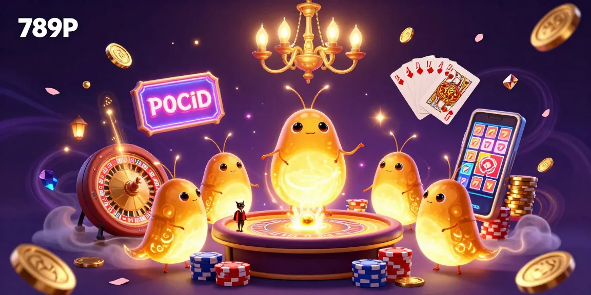 Experience thrilling gameplay at 789P with bioluminescent glowworms lighting a vibrant casino scene full of rich gaming elements.