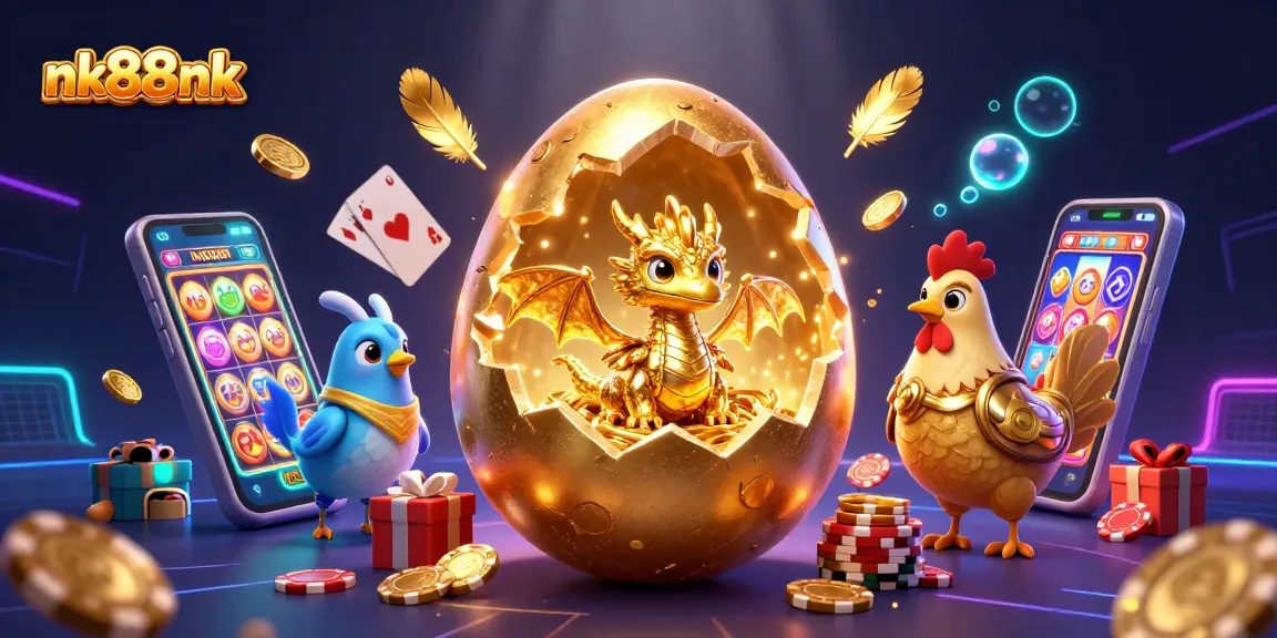 Engage with nk88nk's thrilling gaming experience, featuring a golden dragon and vibrant slot games.